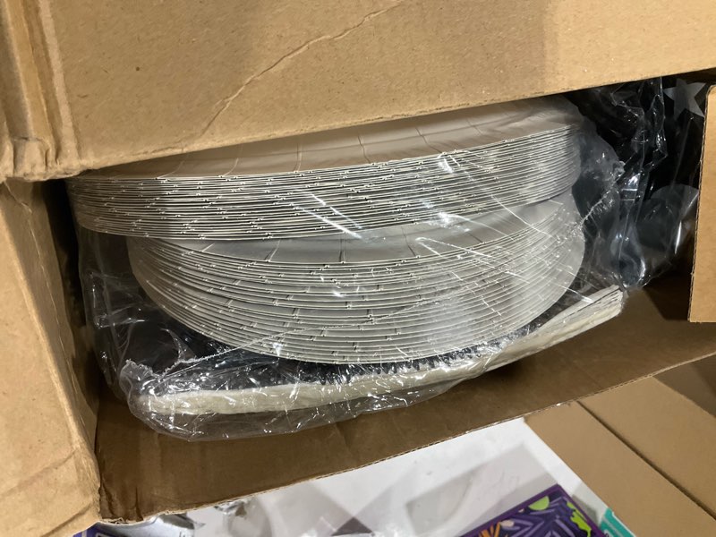 Condition photo showing Good Condition for vesici 171 pcs happy birthday party supplies 24 set disposable party tableware include plates cups napkins cutlery and banner tablecloth birthday dinner decorations for men woman(black, silver)