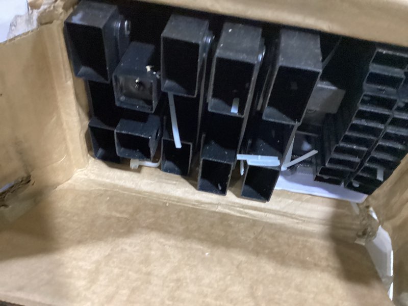 Condition photo showing As Is for amazon basics-metal bed frame, non-foldable platform bed, easy assembly, queen, 60w x 80l in, black queen 14 inch ( non - foldable)