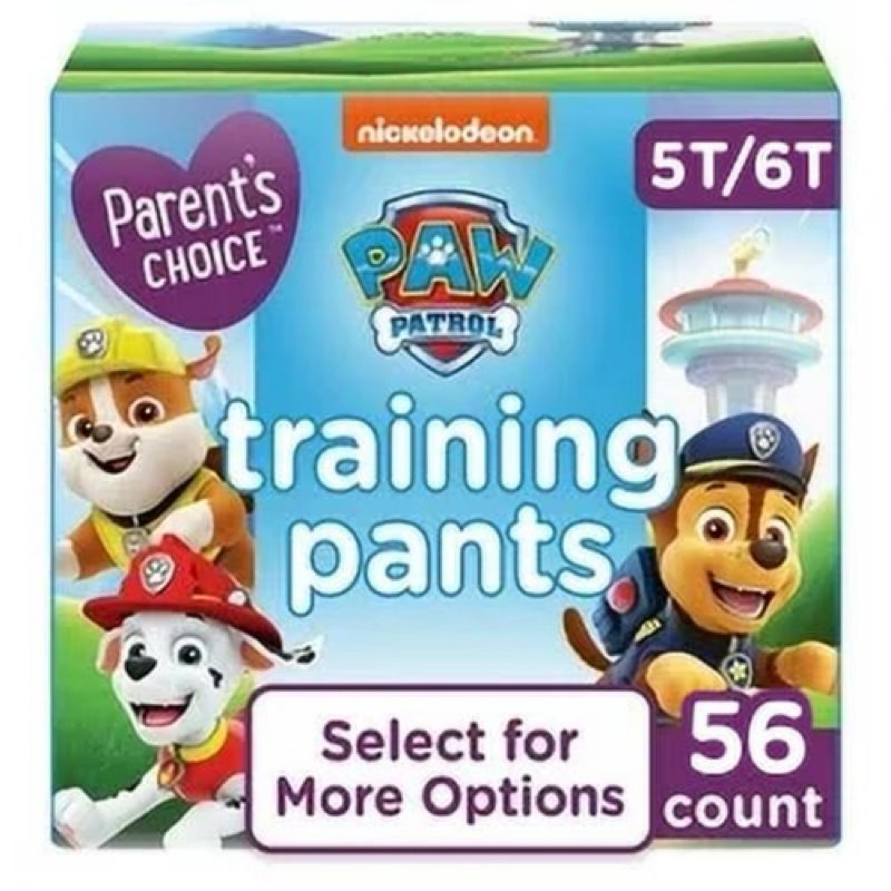 parent's choice b0201269 paw patrol training pants for boys, 5t/6t, 56 count