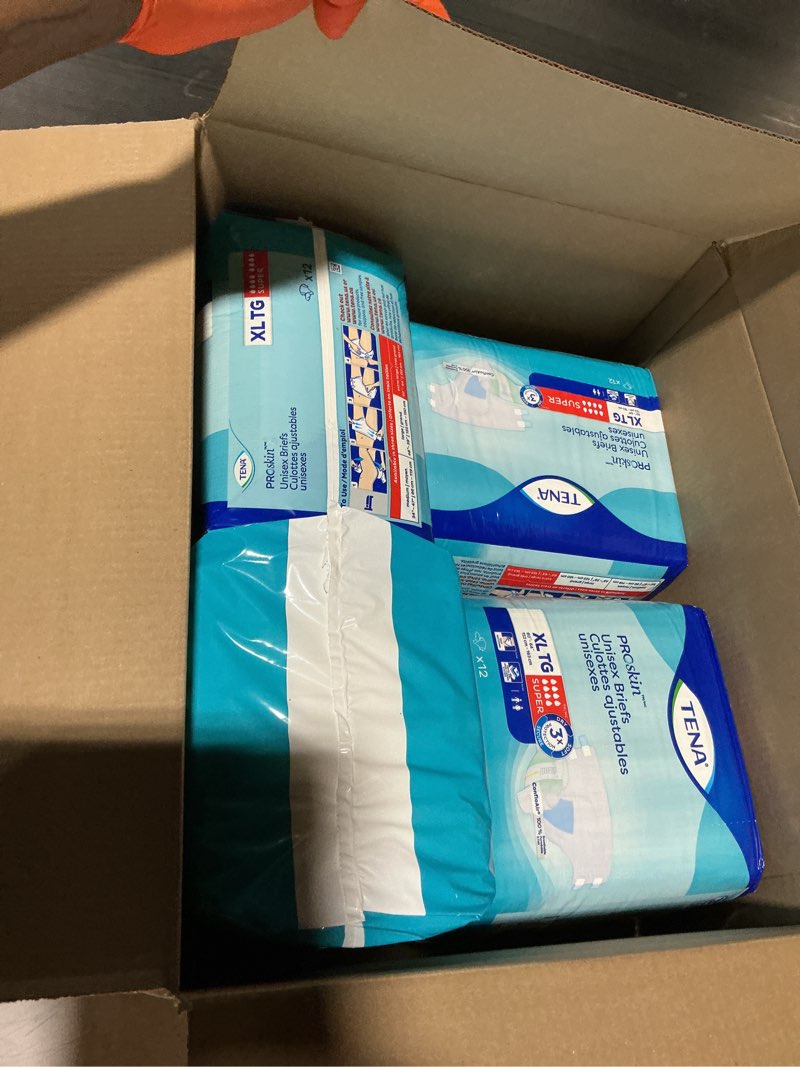 Condition photo showing New/Like New for tena proskin unisex adult diapers with tabs, maximum absorbency, x-large, 48 ct x-large 48