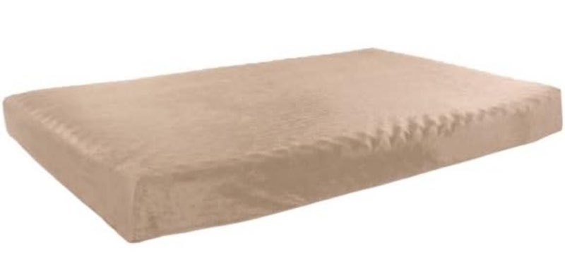 orthopedic dog bed memory foam and egg crate 46" x 27" x 4"large xl color tan