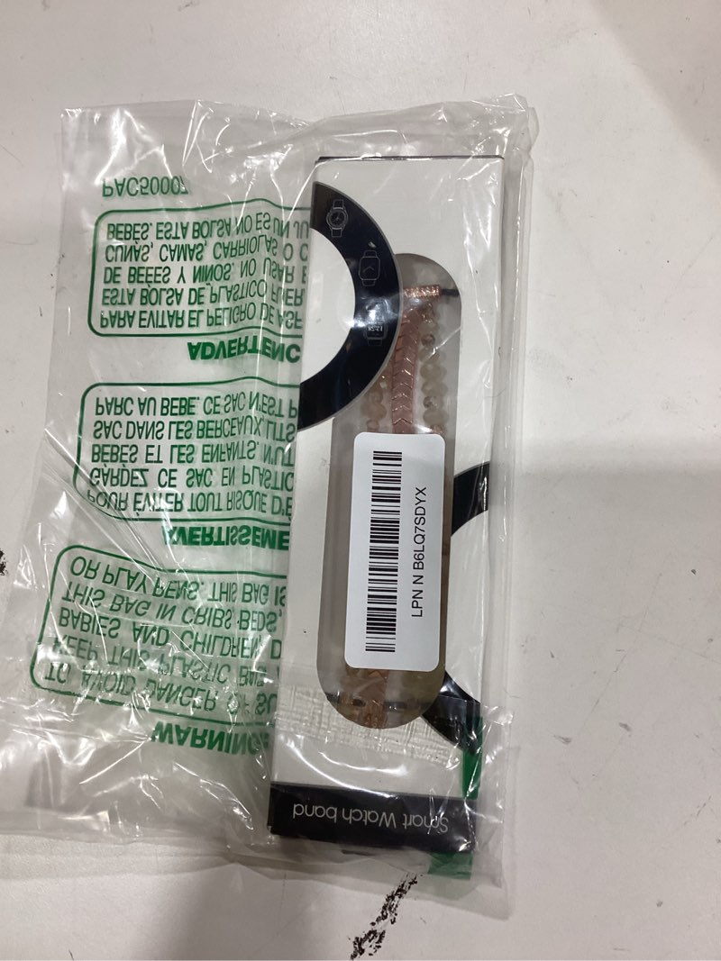 Condition photo showing New/Like New for CAGOS Bracelet Compatible with Fitbit Versa 4 Bands/3/Sense/Sense 2 for Women, Handmade Beaded Elastic Replacement Wristband for Versa 2/1/Lite Watch/Special Edition Watch Rose Gold Versa 1/2/Versa Lite/Special Edition