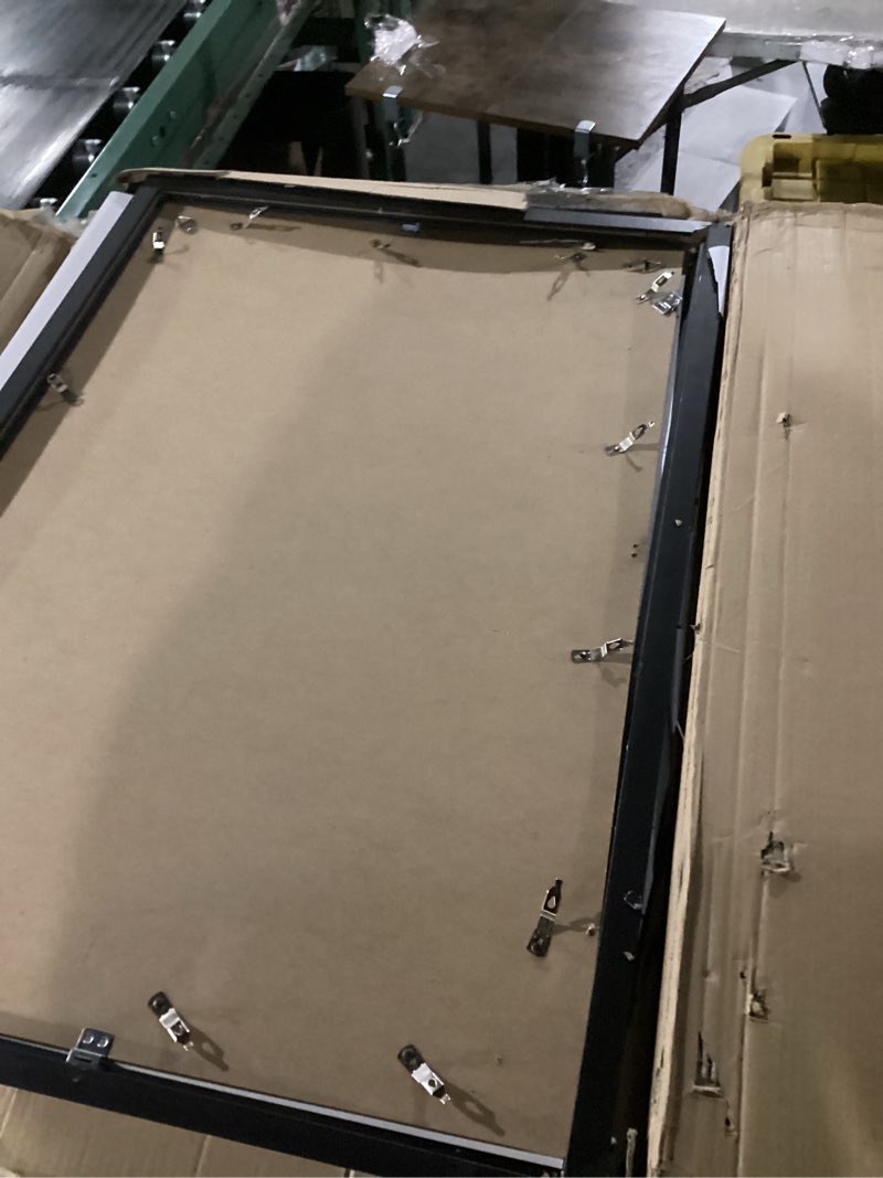 Condition photo showing As Is for 24x36 Picture Frame Set of 5, Rustic Brown Poster Frame, Display Pictures 20 x 30 with Mat or 24 x 36 Without Mat for Horizontal or Vertical Wall Mounting, Wall Gallery Frame for Artwork 24x36-5PACK Rustic Brown