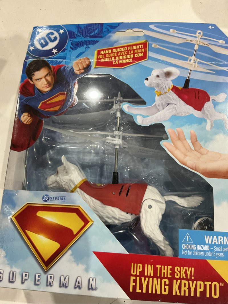 Condition photo showing As Is for dc comics flying krypto superdog action figure toy - white - no size