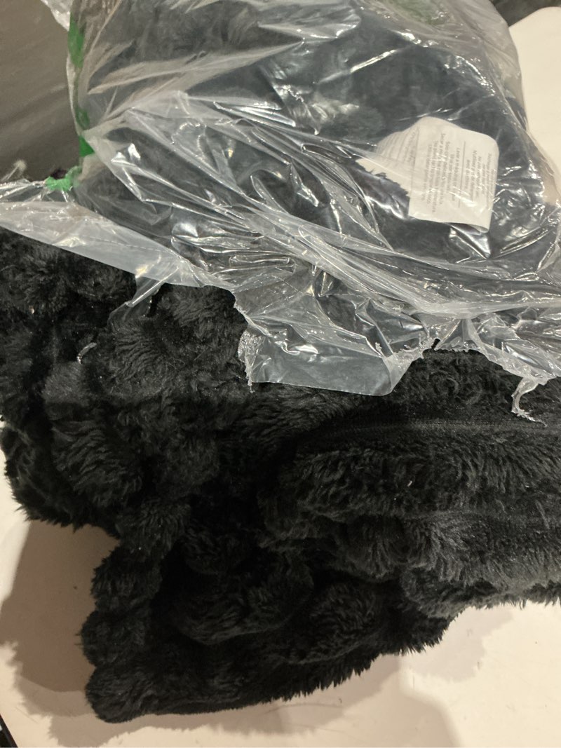 Condition photo showing Good Condition for bedsure gentlesoft black throw blanket for couch - cozy soft blankets for women, cute small fleece throws for girls, 50x60 inches black throw (50" x 60")