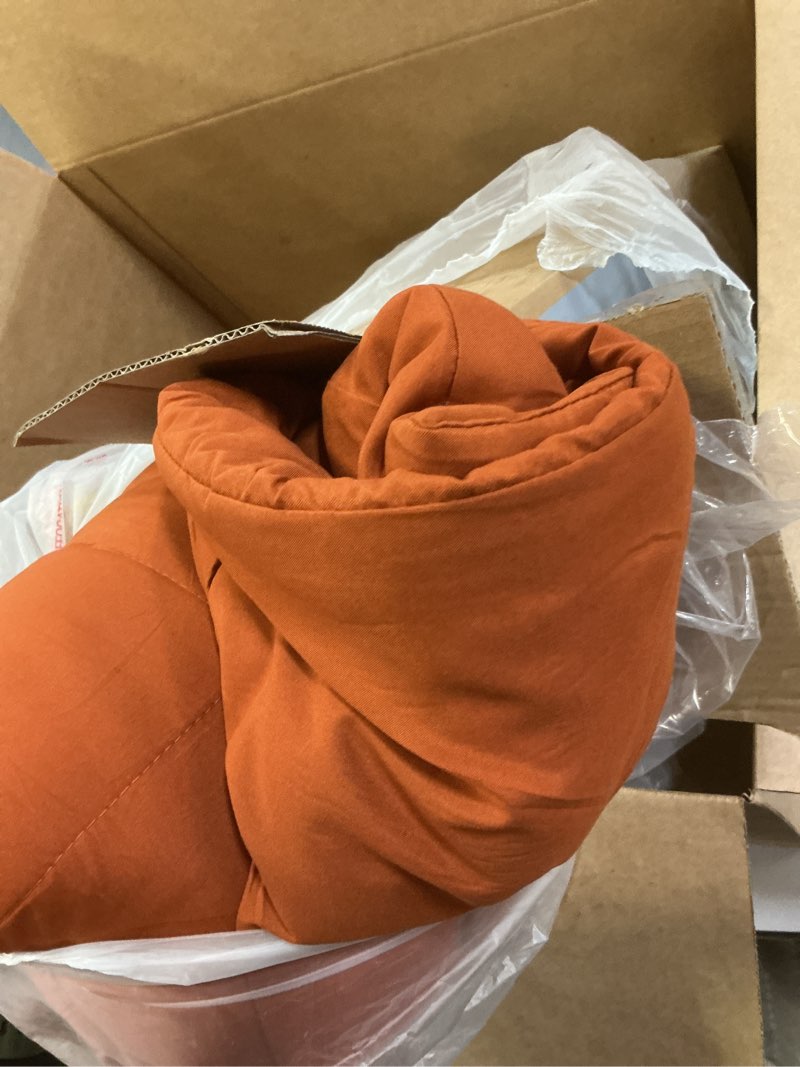 Condition photo showing Good Condition for Homelike Moment Comforter King Size - Orange Duvet Insert Down Alternative Bed King Comforter, Light