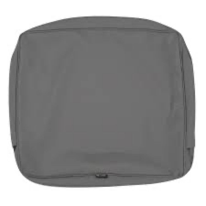 Classic Accessories Montlake Water-Resistant 23 x 20 x 4 Inch Patio Lounge Back Cushion, Light Charc