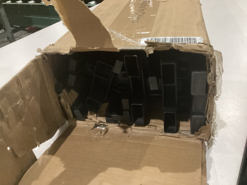 Condition photo showing As Is for full size bed frame no box spring needed, 20 inch heavy duty metal platform bed frame full support up to 3000 lbs, easy assembly, noise free, black