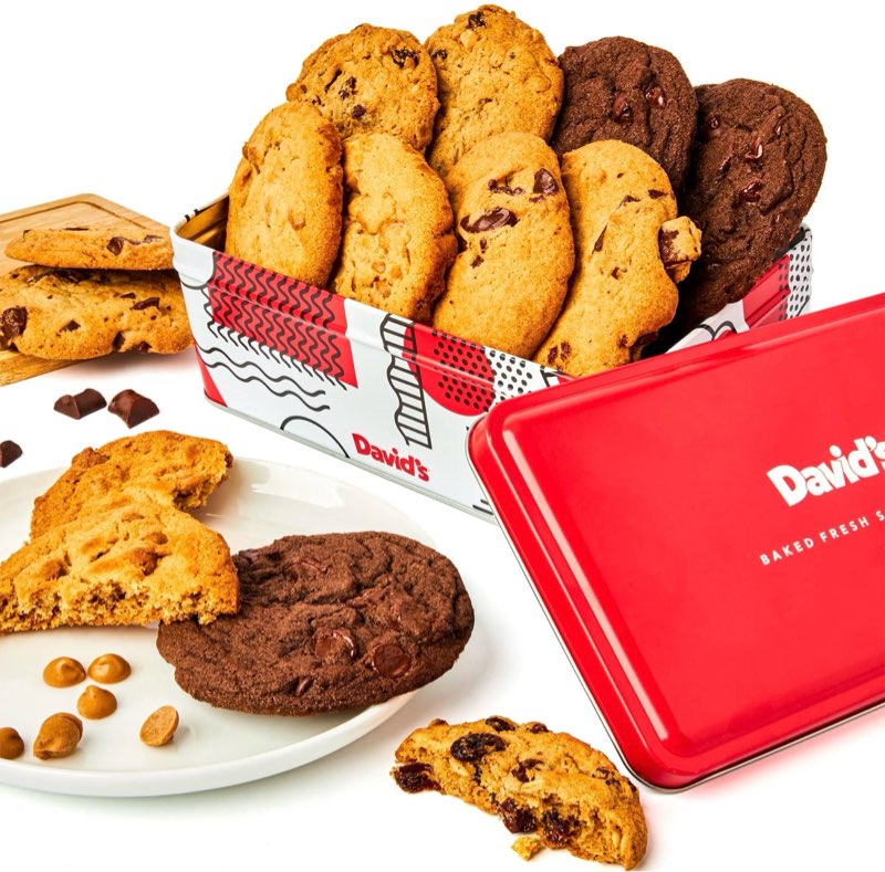 (Expires 01/07/26) David's Cookies Sweet Sampler OKA4&nbsp;Assorted Fresh Baked Cookies 8 Count | Chocolate Chunk, Peanut Butter Chip, Double Chocolate Chunk & Oatmeal Raisin Flavors