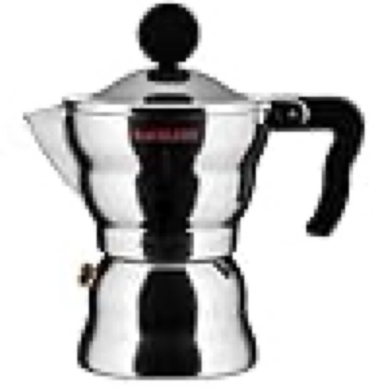 Alessi AAM33 by Alessandro Mendini Stovetop Espresso Maker, 1 Cup, Black