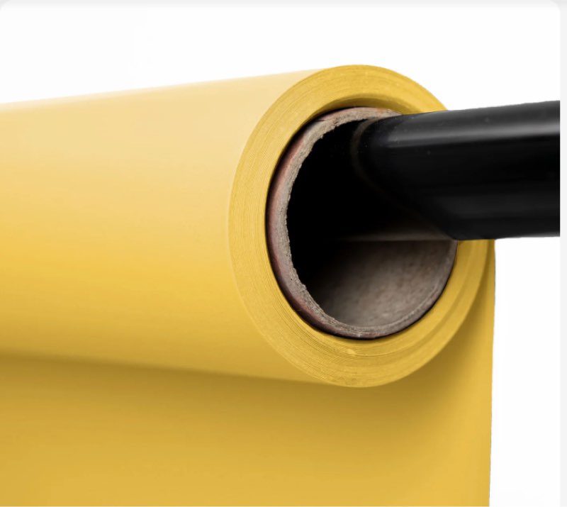 Kate Seamless Paper Backdrop for Photography White Photo Backdrop Paper (106.8''x32.8' Arctic yellow)
