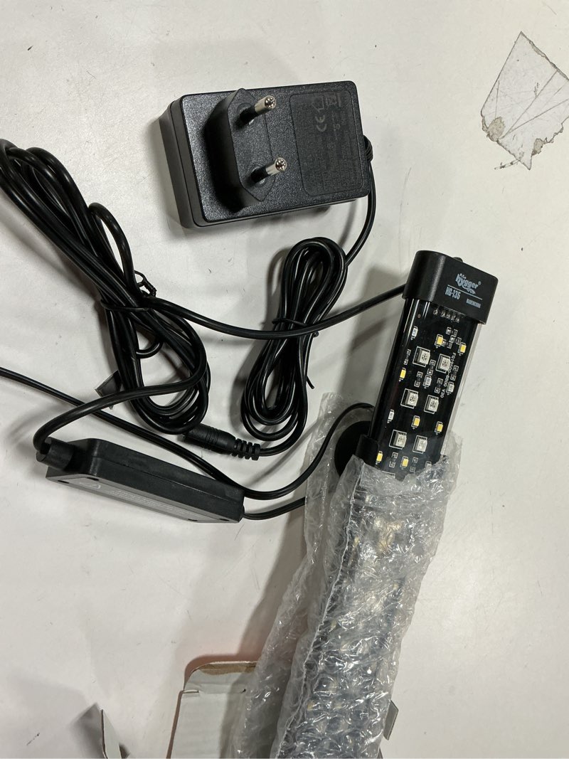 Condition photo showing Good Condition for hygger Submersible LED Aquarium Light, 24W 26.8 in 24/7 Mode Fish Tank Light with 5 Rows Beads, with Timer 9 Colors and Adjustable Brightness, Full Spectrum IP68 Waterproof Light for Fish Tank 28-54in 26.8in 24W