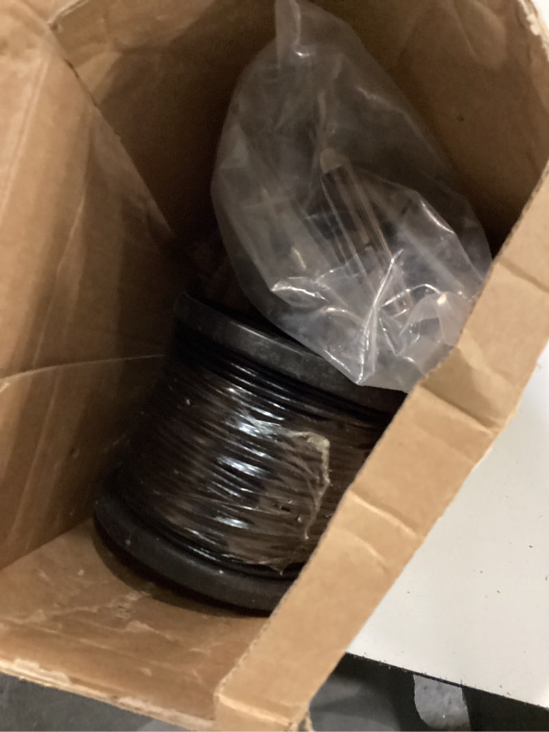 Condition photo showing Good Condition for defunx string light wire hanging kit 164 ft vinyl coated cable and winch 304 stainless steel rope shade sail hardware kit bistro globe string lights decorations suspension