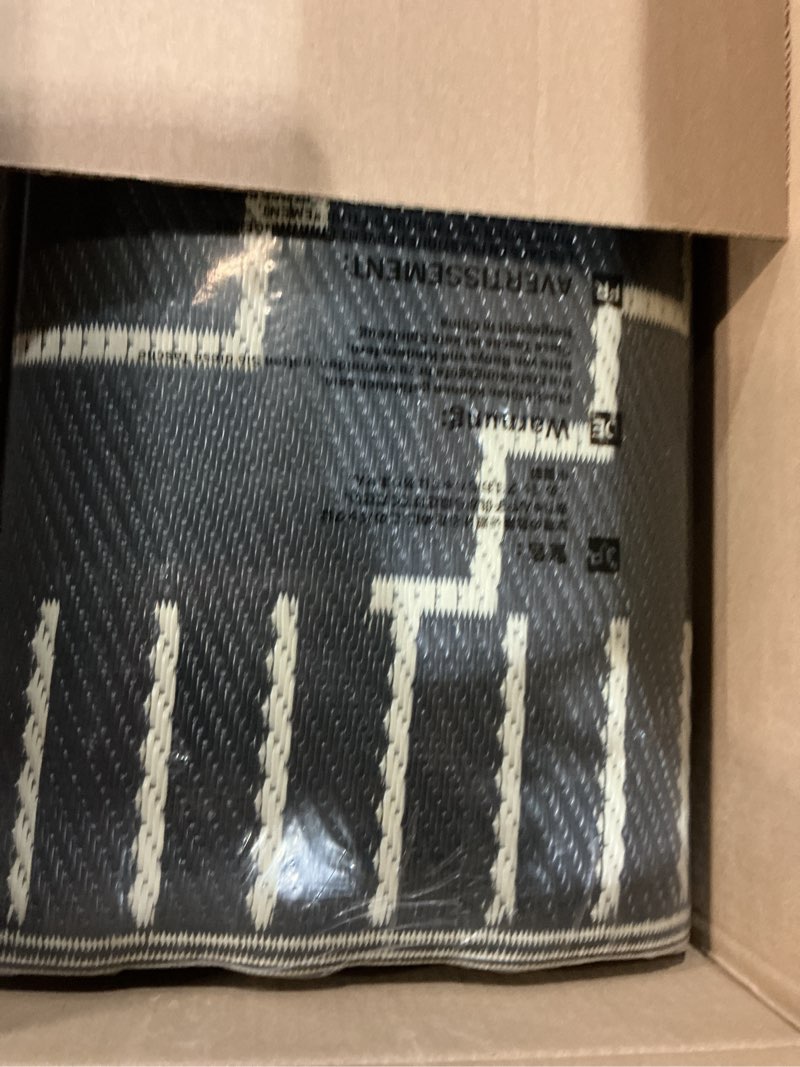 Condition photo showing New/Like New for lbro2m waterproof outdoor rugs 5x8 for patio outdoor plastic straw rug reversible outdoor camping rug for rv, deck, beach (5x8 black white) black white 5' x 8' (rectangular)