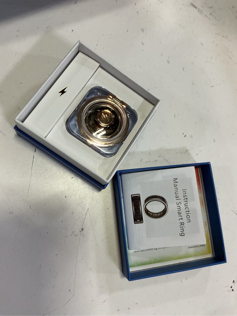 Condition photo showing Good Condition for smart ring for women & men with display, health ring with heart rate, sleep monitor, ip68 waterproof fitness ring, fitness tracker ring, no app fee for iphone and android (rose gold, 13#) rose gold 13#
