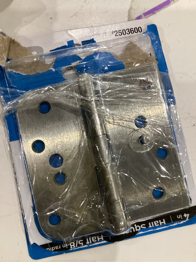Condition photo showing Good Condition for reliabilt security 4-in h square satin nickel mortise interior door hinge item