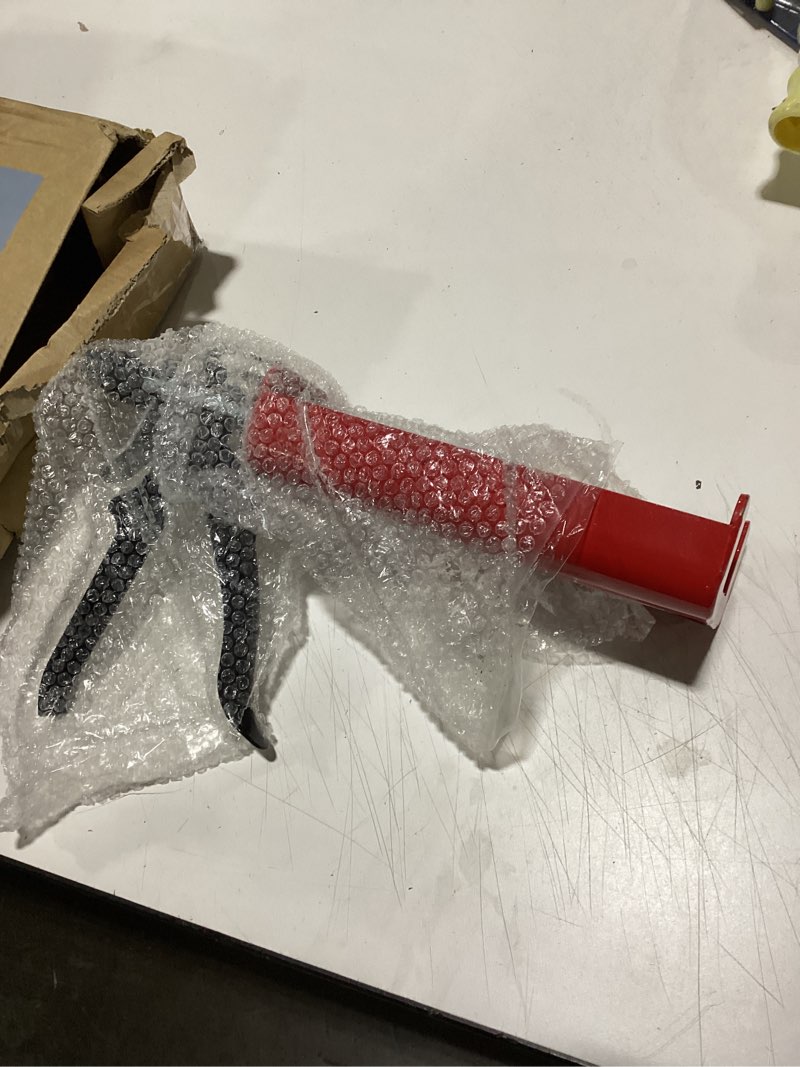 Condition photo showing As Is for 2 pack dual caulking gun 12" dual cartridge epoxy gun 400 ml /13.5 fl oz (1: 1 and 2:1) stainless steel manual caulking gun for bond adhesive cartridge applicator