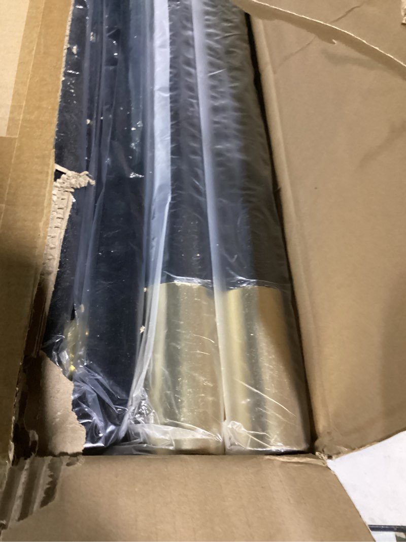 Condition photo showing New/Like New for ferraycle 4 pcs 2025 prom stainless steel stanchion 5 ft velvet carpet ropes and pole crowd control barriers grand opening casino movie theme party 360 photo booth accessories (black and gold) black, gold 4