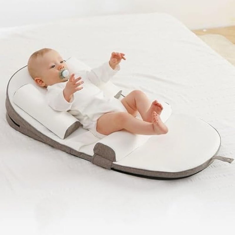 infants feeding pillow, baby anti overflow feeding pillow, baby multifunctional feeding support pillow, travel portable, removable adjustable,gray