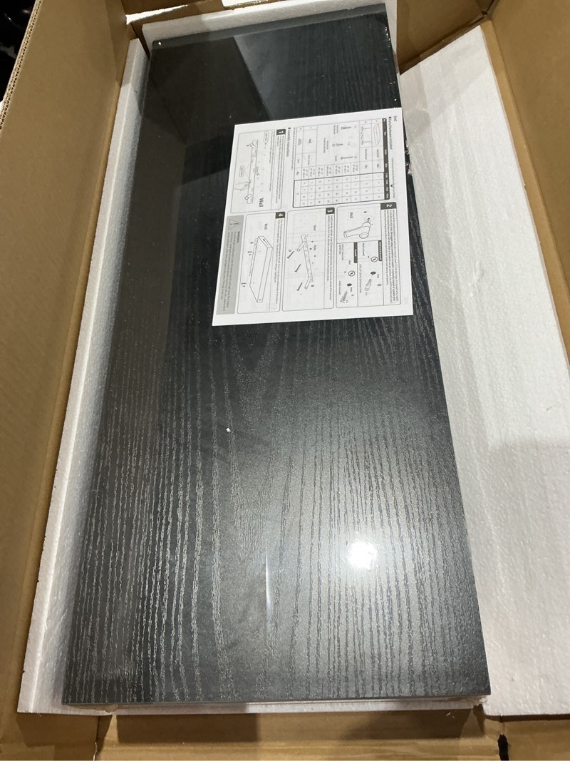 Condition photo showing Good Condition for heimlove 24 inch floating shelves for wall,9.3 inch deep black wood shelves with invisible brackets,wall mounted storage & display shelves for bedroom,living room,set of 2 black 23.6"wx9.3"dx1.5"h, set of 2