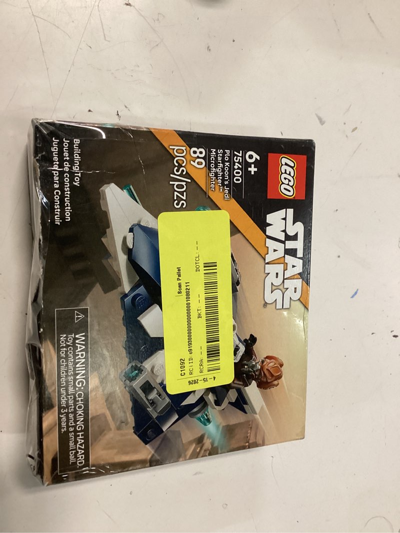 Condition photo showing As Is for lego star wars plo koon’s jedi starfighter microfighter kids toy - building toy for pretend play - clone wars playset and room decor for boys and girls, ages 6+ - birthday gift idea - 75400