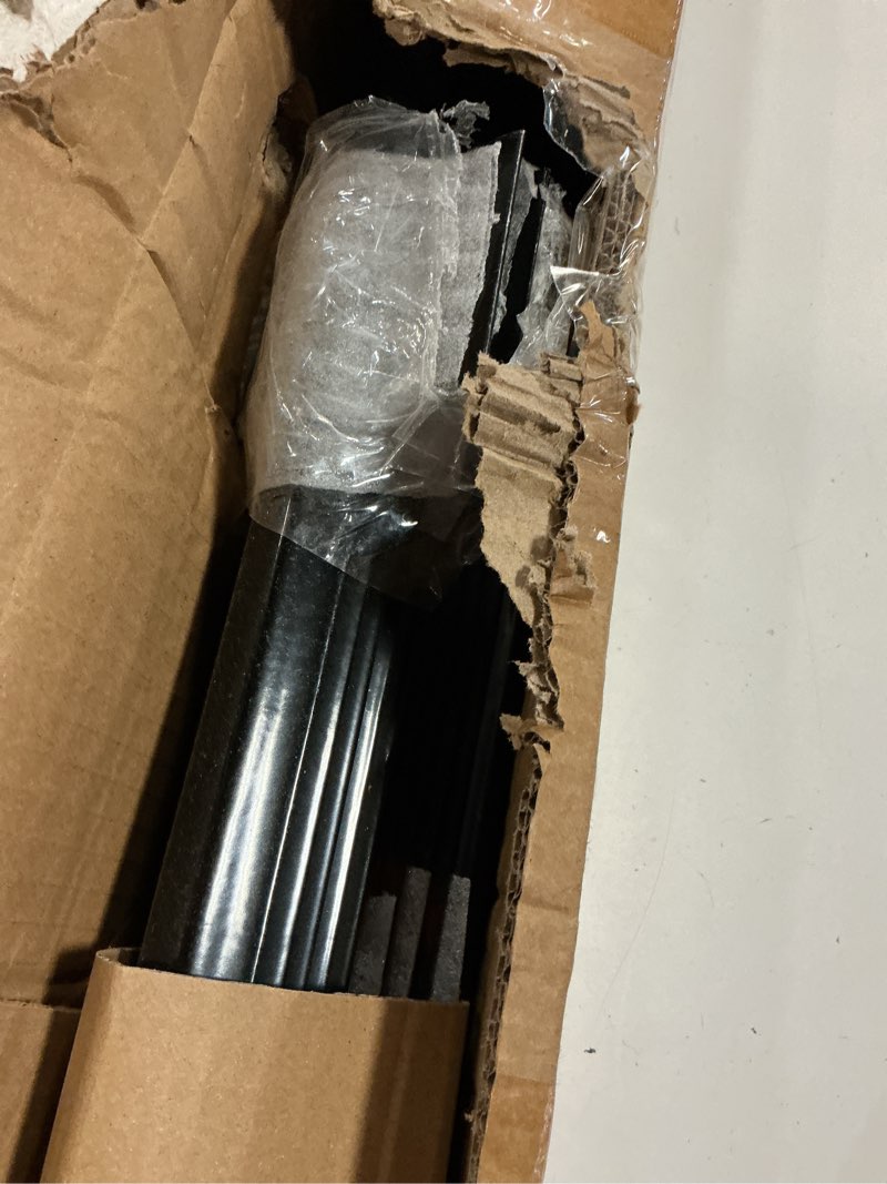 Condition photo showing As Is for 10pack fence posts 4ft in bulk, metal fence stakes black fencing pole heavy duty t post for garden wire fencing, black black 4ft