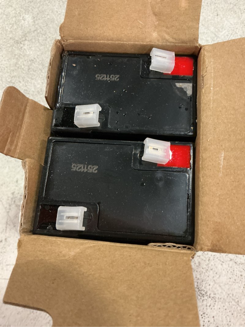 Condition photo showing As Is for miady 6v 5ah rechargeable sealed lead acid battery (2 pack)