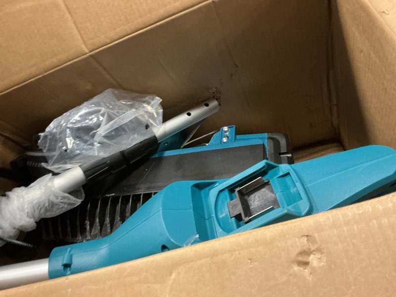 Condition photo showing As Is for 17"Cordless Snow Shovel with Wheels, 9000mAh Brushless Electric Snow Blower Battery Powered, 20-30FT Throw Distance/Larger Snow Removal,12lb Lightweight Snow Thrower for Driveway/Steps/Patio/Sidewalk Blue