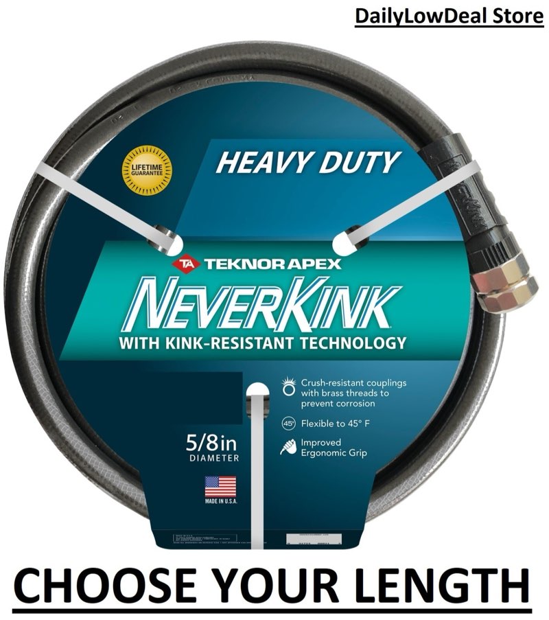 Teknor Apex NeverKink Vinyl Coiled Water Hose 5/8-in x 25, 50, 75, 100,