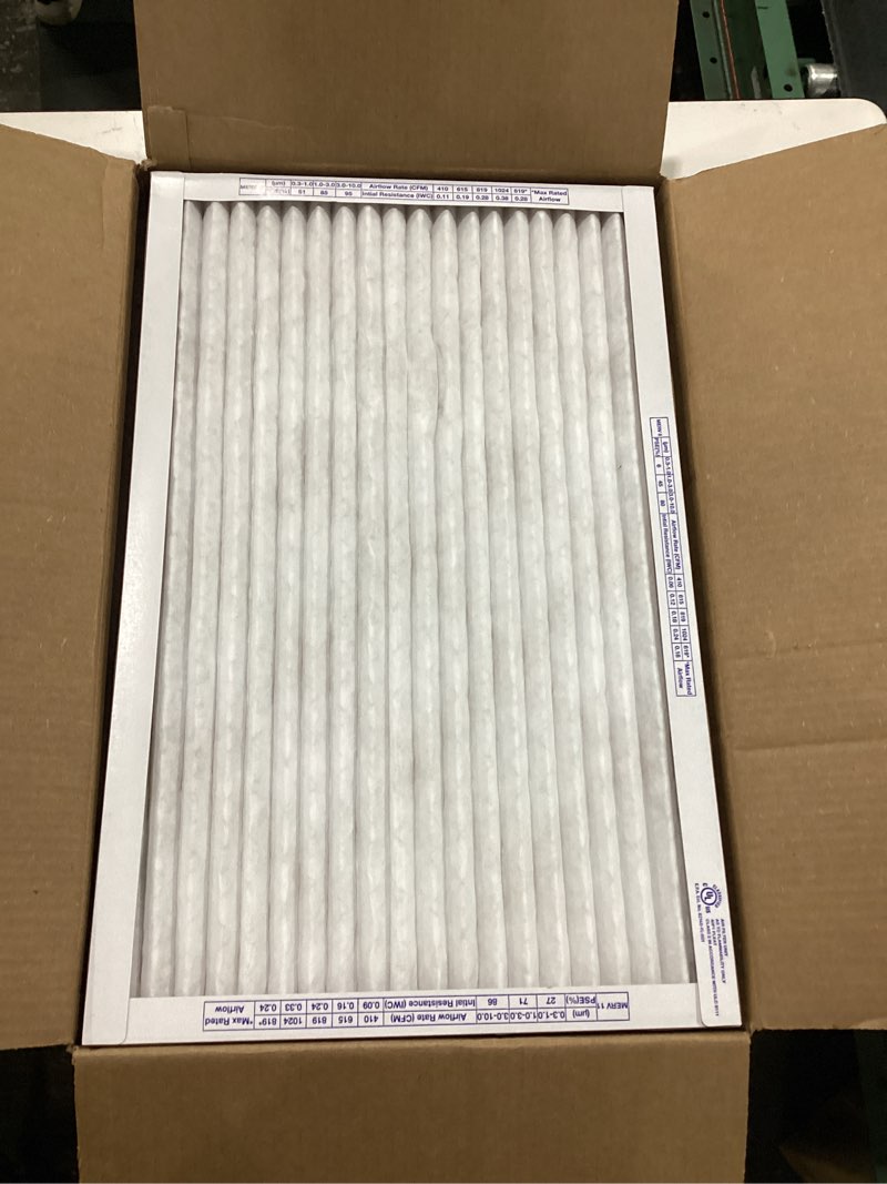 Condition photo showing Good Condition for aerostar 16x25x1 merv 11 air filter, 4 count, actual size (15.75 x 24.75 x 0.75), hvac, air conditioning & furnace filter for dust, pet dander, smoke & allergies (mpr 1200 / fpr 7), made in usa 4 pack merv 11 advanced
