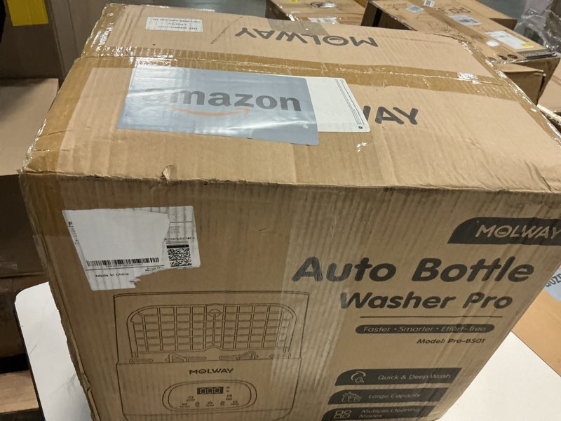 Condition photo showing New/Like New for upgraded bottle washer pro, all-in-one baby bottle washer and sterilizer & dryer, cleaning machine for bottles, pump parts & baby essentials, effortless care, replaces hand washing light green