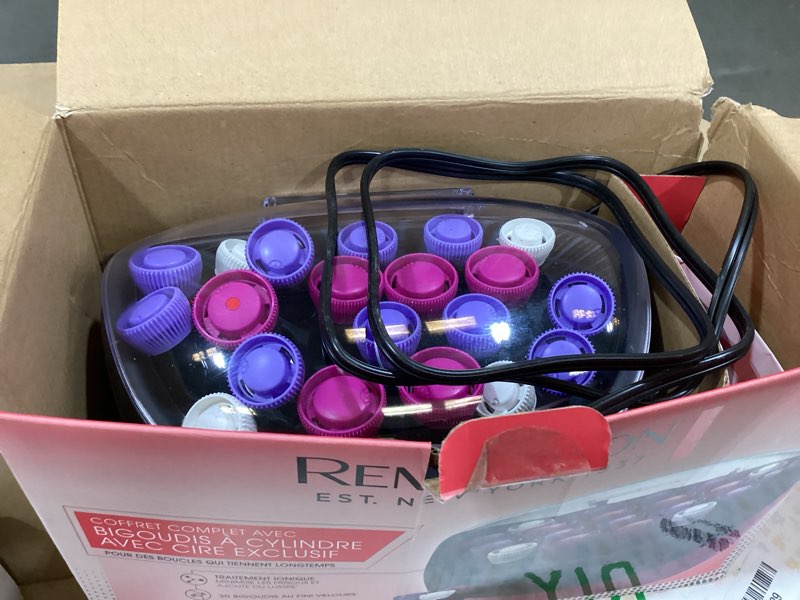 Condition photo showing Good Condition for remington ionic conditioning hair setter, 20 velvet hair rollers, 6 large (1¼”), 10 medium (1"), 4 small (¾”), blowout style hair curlers pink 1 count (pack of 1)