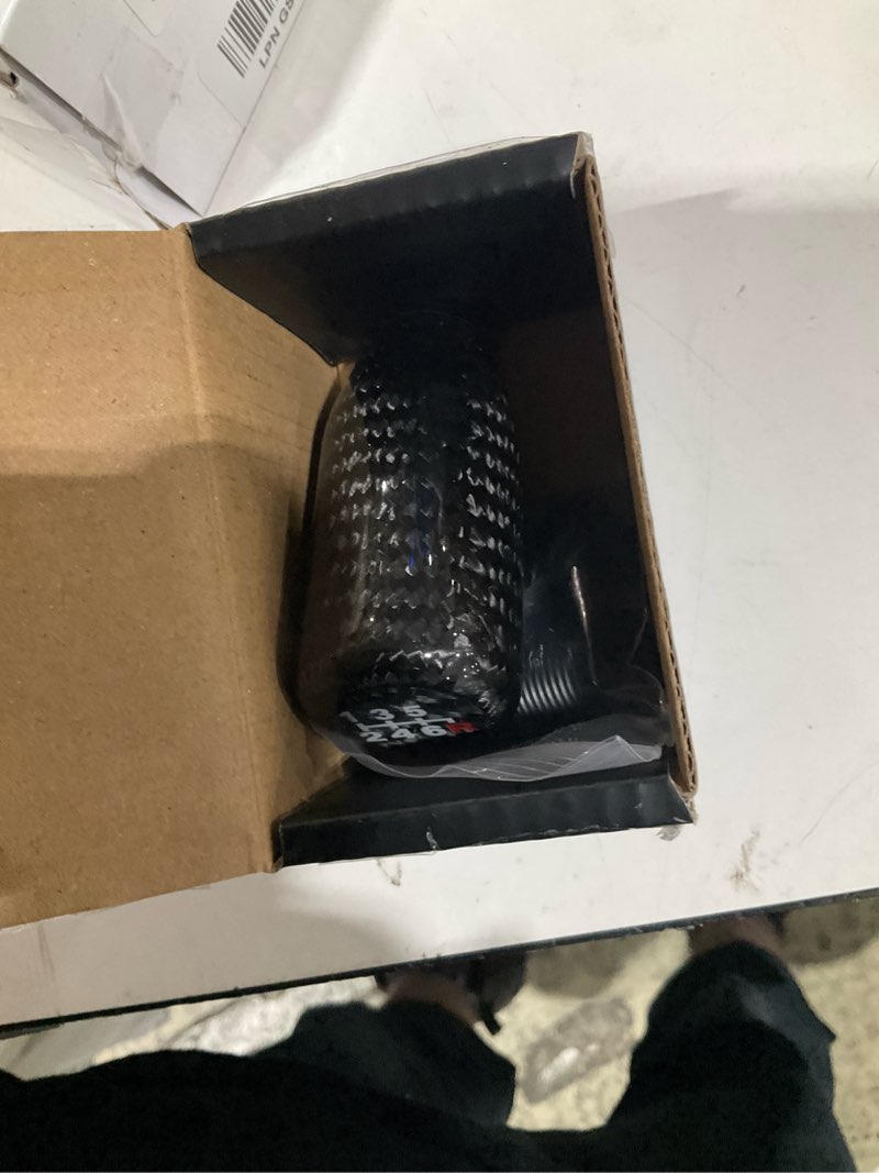 Condition photo showing Good Condition for carbon fiber shift knob for automatic and manual vehicles, carbon fiber gear shift knob, 6 speed black