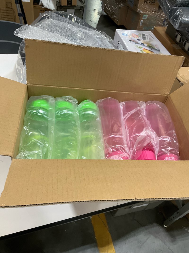Condition photo showing Good Condition for olgaa 12 pcs water bottles bulk 17 oz reusable leak portable plastic sports drink water bottles with handle strap for cycling camping hiking gym yoga (colorful 01)