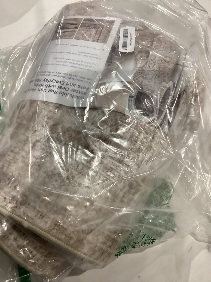 Condition photo showing Good Condition for Runner Rug 2'6" x 10' Washable Non-Slip Runner Rugs for Kitchen Bathroom Laundry Room Vintage Ultra Thin Runners for Hallway Entryway Brown Brown 2'6" x 10' (Runner)