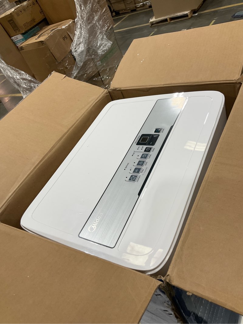 Condition photo showing As Is for Midea 4,500 Sq. Ft.Dehumidifier for Basement, Energy Star Certified, With Reusable Air Filter 50 Pint - Ideal For Basements, Large & Medium Sized Rooms, And Bathrooms (White)