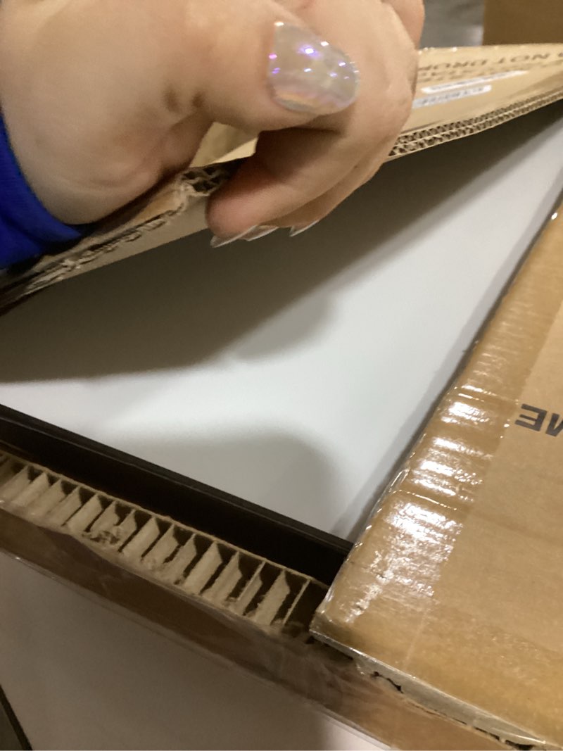 Condition photo showing Good Condition for Magnetic Whiteboard, 24"x18" Dry Erase White Board for Wall, Hanging Presentation Board for Home, Office, School, Black Aluminum Frame Black 24"W x 18"H