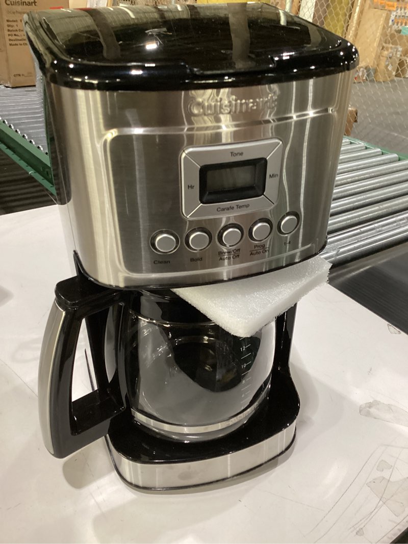 Condition photo showing Good Condition for Cuisinart 14-Cup Coffee Maker, Programmable PerfecTemp Glass Carafe Coffee Machine with 1-4 Cup Setting, Brew Strength Control and Pause, Stainless Steel, DCC-3200NAS 14-Cup Glass Stainless Steel