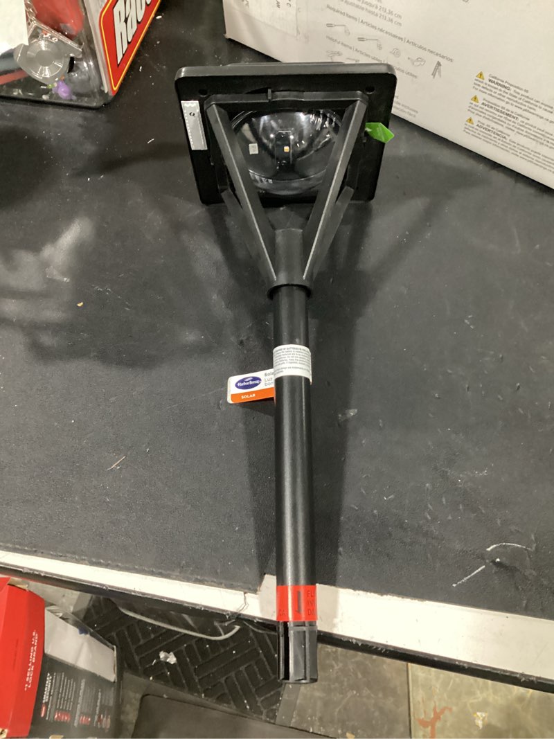 Condition photo showing As Is for harbor breeze pyramid path 20 -lumens black solar led outdoor path light ( 3300-k )