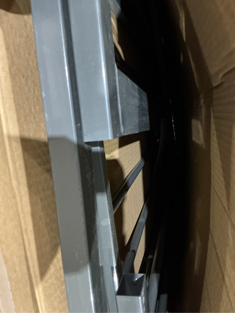 Condition photo showing As Is for safety 1st contemporary tall-and-wide gate, grey