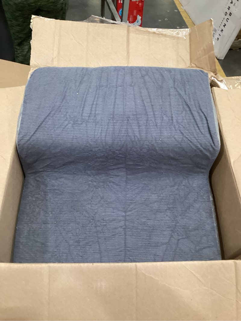 Condition photo showing As Is for dog stairs for small dogs, 2-steps dog ramp for couch, pet stairs with highly supportive foam and non-slip bottom, pet steps for cat & doggie (high 11.8 inch) fleece grey 2-step