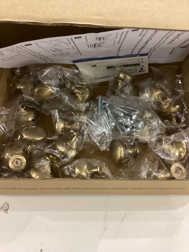 Condition photo showing Good Condition for Ravinte 20 Pack Champagne Bronze Round Zinc Cabinet Knobs for Kitchen Bathroom Closet Dresser Cabinets 20 Champagne Bronze