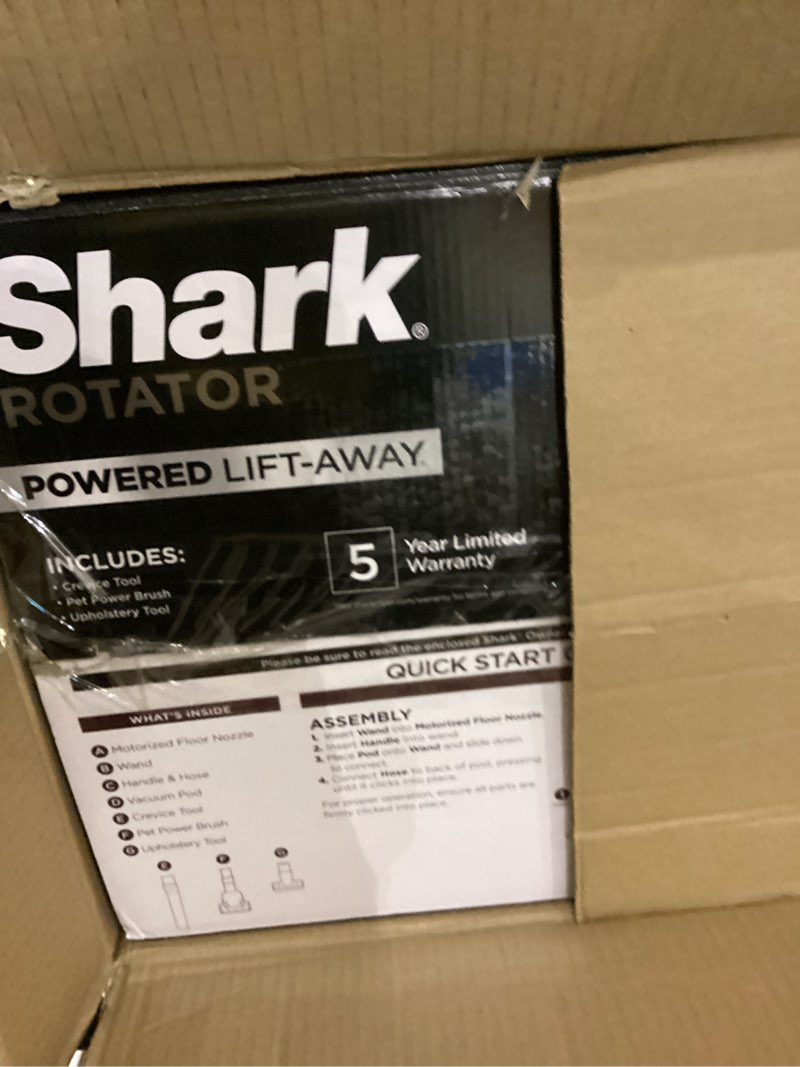 Condition photo showing New/Like New for Shark NV752 Rotator Powered Lift-Away TruePet Upright Vacuum with HEPA Filter, Large Dust Cup Capacity, LED Headlights, Upholstery Tool, Perfect Pet Power Brush & Crevice Tool, Bordeaux