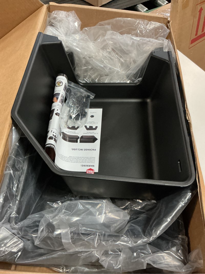 Condition photo showing As Is for KitsPro Rear Truck Underseat Storage Box, Fit 2017-2025 Ford F-250 F-350 F-350 Super Duty and 2015-2025 Ford F-150 SuperCrew Crew Cab Heavy Duty Rear Under Back Seat Box Organizer, Anti Slip