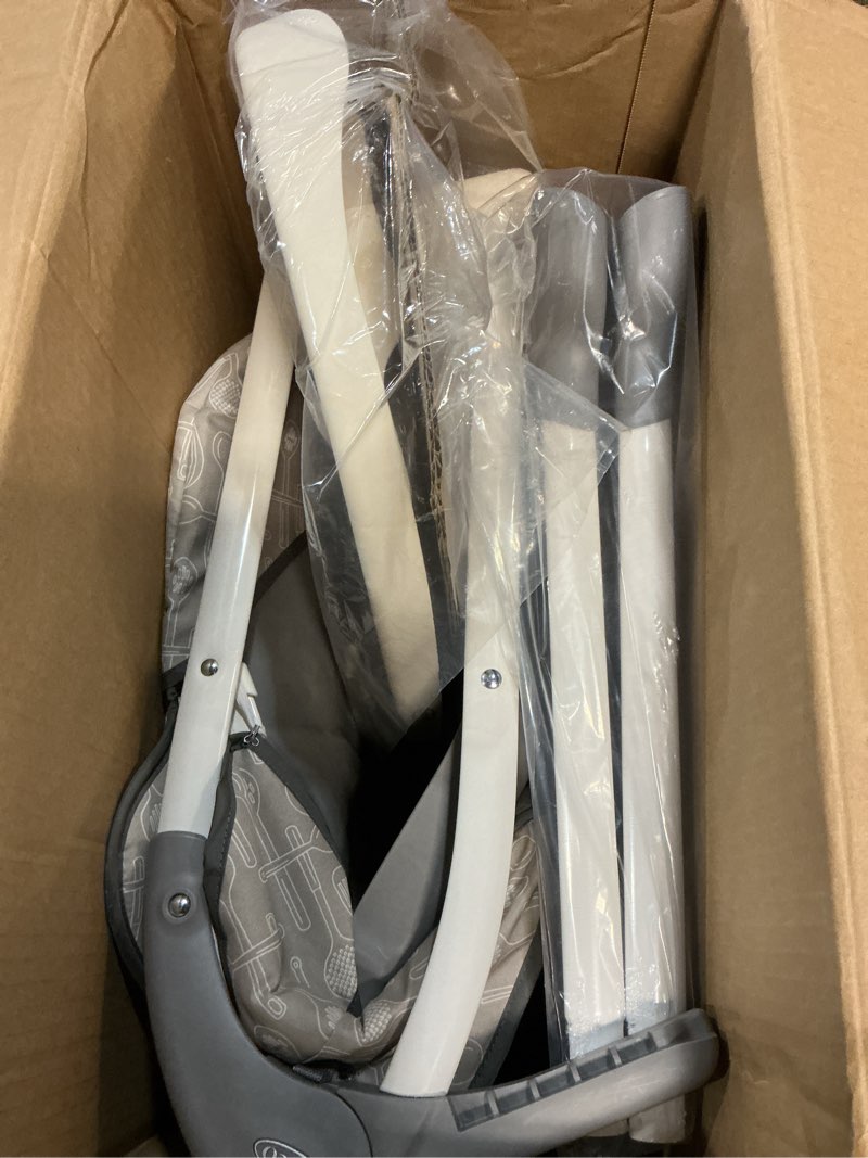 Condition photo showing Good Condition for graco® slim snacker high chair, ultra slim, fast-folding, multiple recline positions, comfortable feeding, whisk