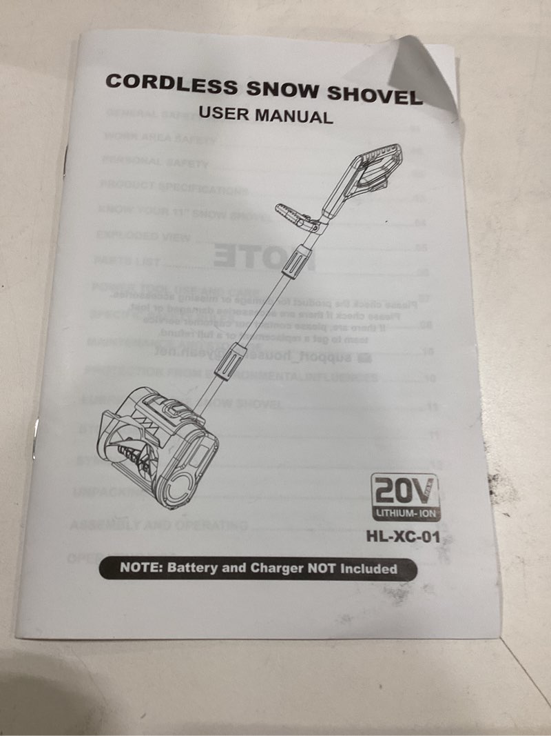 CORDLESS SNOW SHOVEL