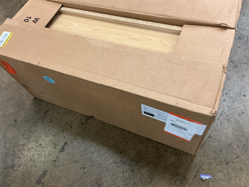 Condition photo showing Good Condition for courtland 36 in. w x 12 in. d x 15 in. h assembled shaker wall bridge kitchen cabinet in polar white