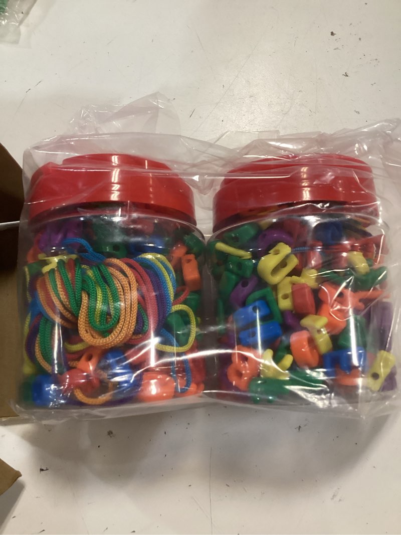 Condition photo showing Good Condition for wesiti alphabet lacing letters beads lowercase toddler abc learning toys alphabet beads lacing sports skills for preschool games homeschool supplies early spelling(uppercase letters,408 pcs) uppercase letters 408