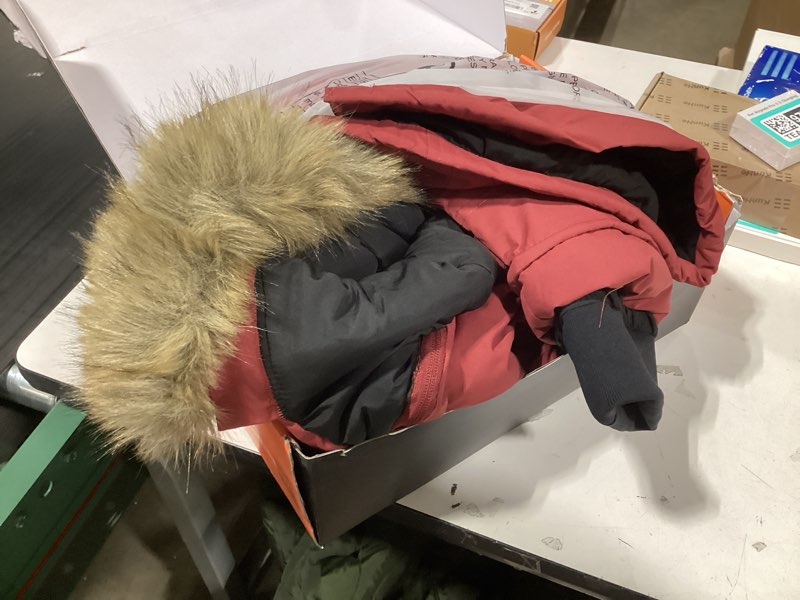 Condition photo showing Good Condition for Similar product Heated Jackets for Women with 18400mAh 12V Battery Pack Included, Parka Womens Heated Jacket with Hood Skating Medium Red