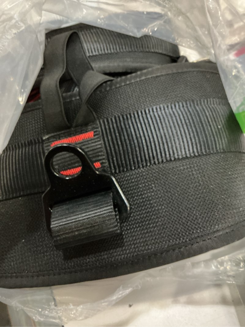 Condition photo showing New/Like New for adjustable thickness climbing harness half body harnesses for fire rescuing caving rock climbing rappelling tree protect waist safety belts
